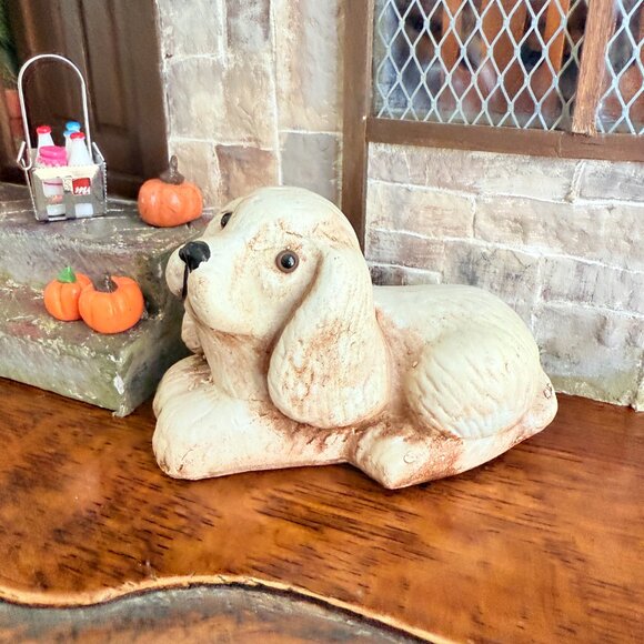 Vintage Porcelain Dog with Glass eyes - Picture 9 of 13